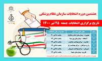 تاریخ و محل برگزاری هشتمین دوره انتخابات سازمان نظام پزشکی